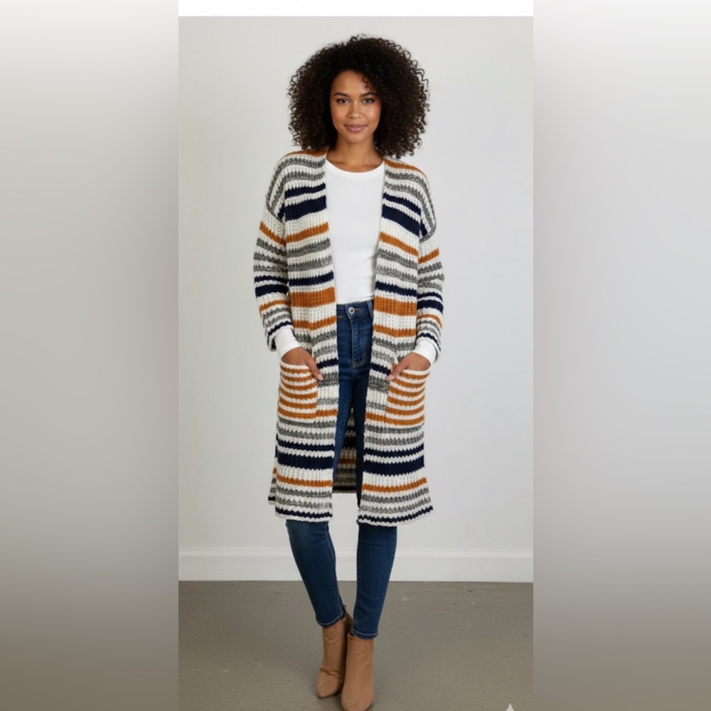Cozy Striped Cardigan #boho #bohemian whippie #bohofashion